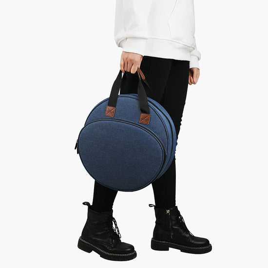 Blue Multi-Compartment Embroidery Bag - Keep Your Projects Organized