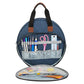 Blue Multi-Compartment Embroidery Bag - Keep Your Projects Organized