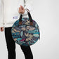 Blue leaves Multi-Compartment Embroidery Bag - Keep Your Projects Organized