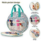Blue leaves Multi-Compartment Embroidery Bag - Keep Your Projects Organized