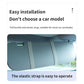 White Single button Car Sun Visor Makeup Mirror with LED Light - Tri-Color, Touch Control