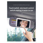 Black Single button Car Sun Visor Makeup Mirror with LED Light - Tri-Color, Touch Control