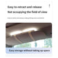 Black double button Car Sun Visor Makeup Mirror with LED Light - Tri-Color, Touch Control