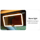 Black double button Car Sun Visor Makeup Mirror with LED Light - Tri-Color, Touch Control