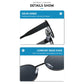 Gold + Black 2-PCS Retro Oval Sunglasses with UV Protection for Men & Women