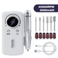 White Professional Electric Nail Drill, 45000RPM Rechargeable Nail Grinder Polisher for Salon & Home Use
