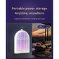 White (Chargeing version) USB Mosquito Killer Lamp - Electric Bug Zapper, Wall-Mounted/Standing, Silent