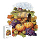 Purple grapes Thanksgiving Wooden Puzzle - Vegetable & Fruit Design, Home Decor, Educational Toy (Size L)