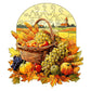 Fruit and vegetable basket Thanksgiving Wooden Puzzle - Vegetable & Fruit Design, Home Decor, Educational Toy (Size L)