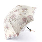 Apricot yellow Elegant Lace Parasol - UV Protection, Sun & Rain Umbrella, Tri-Fold Design