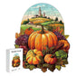 Harvest Pumpkins Wooden Puzzle - Vegetable & Fruit Design, Home Decor, Educational Toy (Size L)