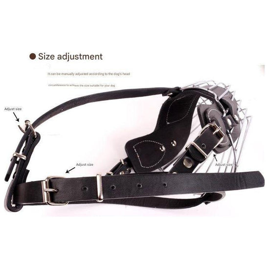 Black Metal Basket Dog Muzzle - Anti-Bite & Anti-Barking - XL
