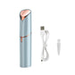 Blue Mini Lipstick Electric Shaver - USB Rechargeable Facial Hair Remover