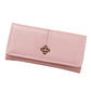 Pink Classic Long Bifold Wallet for Women - Large Capacity Card Holder
