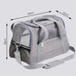 Portable Pet Bag for Small Dogs and Cats - Gray Travel Tote with Pet Mat (44x25x28cm)