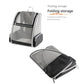Gray Foldable Pet Carrier Backpack - Breathable Mesh Travel Bag for Cats & Small Dogs