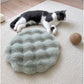Matcha color Plush Round Cat Mat - Soft Faux Fur Sleeping Pad (40cm Diameter)