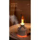 White Retro Kerosene Lamp Humidifier - Rechargeable Cool Mist Maker with Dimmable Light