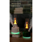 White Retro Kerosene Lamp Humidifier - Rechargeable Cool Mist Maker with Dimmable Light