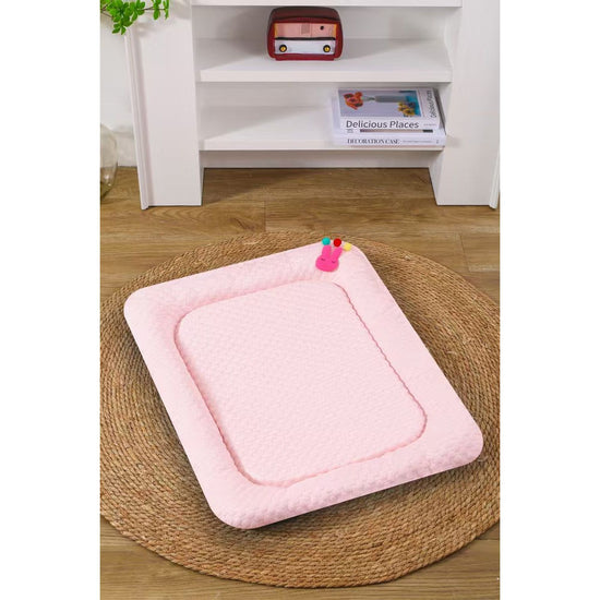 Pink Breathable Cooling Pet Mat - Ice Bean Summer Bed for Small Dogs (L : 50x65cm)
