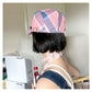 2-PCS Pink Lightweight Checkered Flat Cap - Adjustable Retro Driver Hat for Men & Women