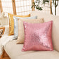 Shiny Sequin Pillowcase - Single-sided gorgeous pillowcase  (Pink pair: 40x40cm)