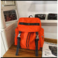 Orange Lightweight Nylon Backpack - Water Resistant Travel Daypack for Women & Men