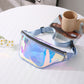 Blue Transparent Waist Bag - Shiny Laser Waist Bag Crossbody Bag