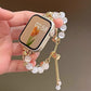 2-pcs Gold chain with white beads Elegant Cat&