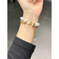 2-pcs Gold chain with white beads Elegant Cat&