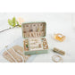 Pink Elegant Quilted PU Leather Jewelry Box - Portable Organizer for Travel & Home