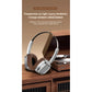 Silver Compact Retro Headphones - Wireless Bluetooth, Deep Bass, Immersive Sound