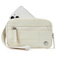 Beige Waterproof Wristlet Wallet - Nylon Pouch for Cards, Phone & Coins(Without Mobile Phone)