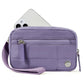 Dark Purple Waterproof Wristlet Wallet - Nylon Pouch for Cards, Phone & Coins(Without Mobile Phone)