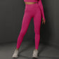 Size S Rose Red Seamless High-Waisted Yoga Pants for Women - Lift Workout Leggings for Running, Gym, and Fitness