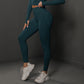 Size S Dark Green Seamless High-Waisted Yoga Pants for Women - Lift Workout Leggings for Running, Gym, and Fitness