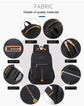 Black And Blue Large Capacity Business Backpack for Men and Women - Waterproof Laptop School Bag with Breathable Design