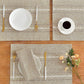 4 Pcs Beige Woven Placemats - Heat Resistant Kitchen Table Mats, Coffee Tea Cup Coasters, Linen Blend Dining Decor