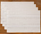 4 Pcs White Woven Placemats - Heat Resistant Kitchen Table Mats, Coffee Tea Cup Coasters, Linen Blend Dining Decor