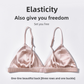 Size XL Black French Style Mulberry Silk Wireless Bralette - Triangle Cup Anti-Sagging Bra for Fuller Busts, Lightweight Comfort