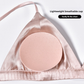 Size M Pink French Style Mulberry Silk Wireless Bralette - Triangle Cup Anti-Sagging Bra for Fuller Busts, Lightweight Comfort