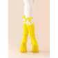 3 Pcs Yellow Non-Slip Yoga Socks with Cross Straps - Cotton Pilates Dance Socks for Women, Lightweight Comfort