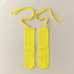 3 Pcs Yellow Non-Slip Yoga Socks with Cross Straps - Cotton Pilates Dance Socks for Women, Lightweight Comfort
