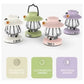 Green Retro Snail Night Light - Portable Rechargeable Camping Lantern with Hook, 3-Color Dimming