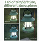 Purple Retro Snail Night Light - Portable Rechargeable Camping Lantern with Hook, 3-Color Dimming