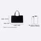 Brown Large Capacity Tote Bag - Minimalist PU Leather Handbag for Daily Commute