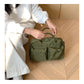 Khaki Casual Nylon Tote Bag - Lightweight Korean-Style Crossbody Bag, Large Capacity