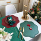 Red Nordic Style Faux Leather Placemats Set of 4 - Heat-Resistant Waterproof Table Mats 38x38cm(cutlery not included)