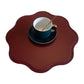 Blue Nordic Style Faux Leather Placemats Set of 4 - Heat-Resistant Waterproof Table Mats 38x38cm(cutlery not included)