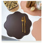 Coffee Nordic Style Faux Leather Placemats Set of 4 - Heat-Resistant Waterproof Table Mats 38x38cm(cutlery not included)
